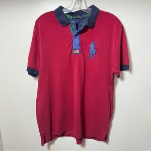 Vintage Ralph Lauren Polo Shirt Red Men Size XL